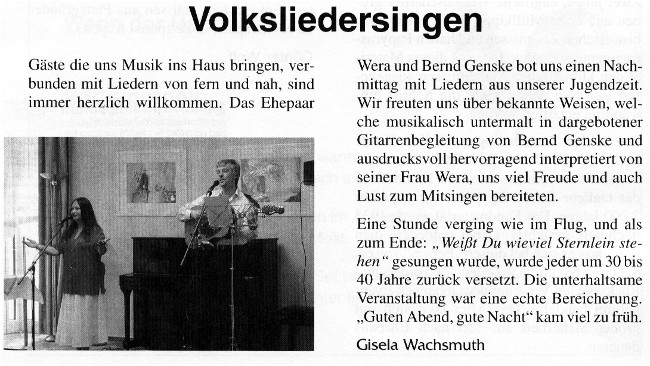 Volksliedersingen
